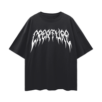 "STAPLE" BLACK OVERSIZED TEE