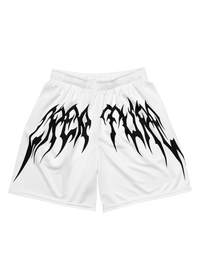 "STAPLE" MESH WHITE SHORTS