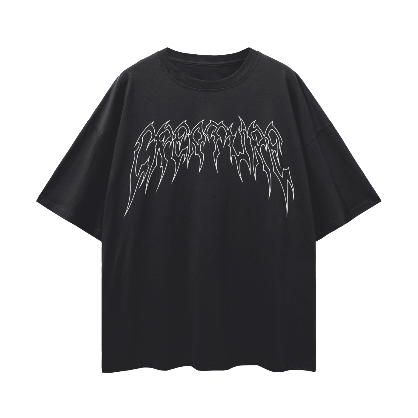 "STAPLE" BLACK OVERSIZED TEE