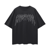 "STAPLE" BLACK OVERSIZED TEE