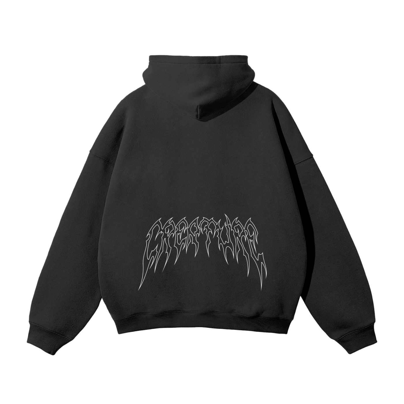 "STAPLE" BLACK OVERSIZED HOODIE
