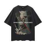 ANGEL OF DEATH OVERSIZED BLACK TEE