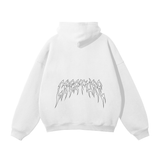 DIVINE CONNECTION OVERSIZED WHITE HOODIE