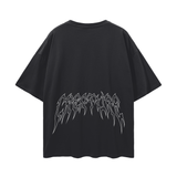 "STAPLE" BLACK OVERSIZED TEE