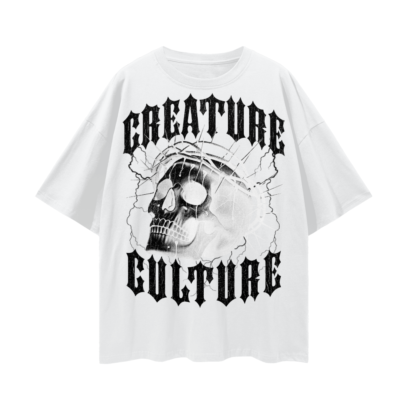 SINFUL DEATH OVERSIZED WHITE TEE