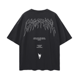 "GREATNESS BEFORE DEATH" BLACK OVERSIZED TEE