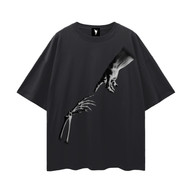 DIVINE CONNECTION OVERSIZED BLACK TEE