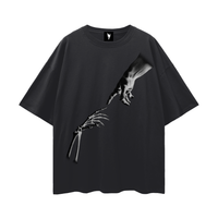 DIVINE CONNECTION OVERSIZED BLACK TEE