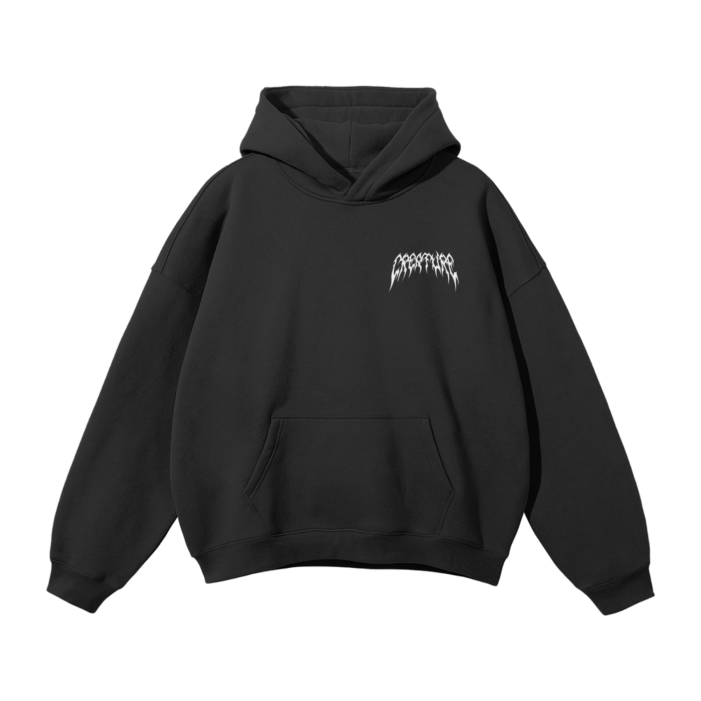 "STAPLE V2" BLACK OVERSIZED HOODIE