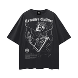 SINFUL PRAYERS OVERSIZED BLACK TEE