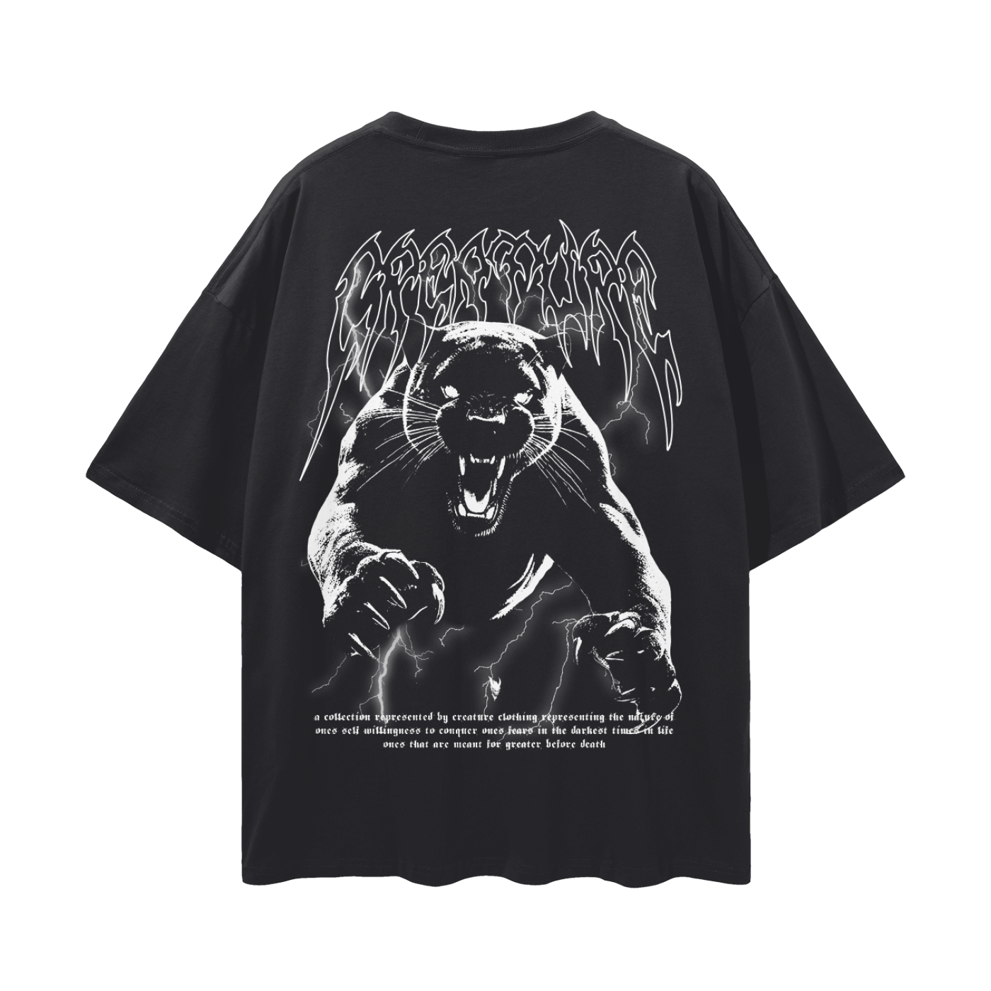 "ON THE HUNT" BLACK OVERSIZED TEE