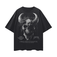 "DARKNESS TILL DAWN" BLACK OVERSIZED TEE
