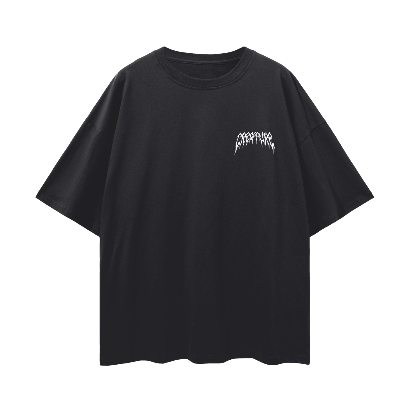 "STAPLE V2" BLACK OVERSIZED TEE