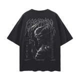 "DARKNESS TILL DAWN" BLACK OVERSIZED TEE