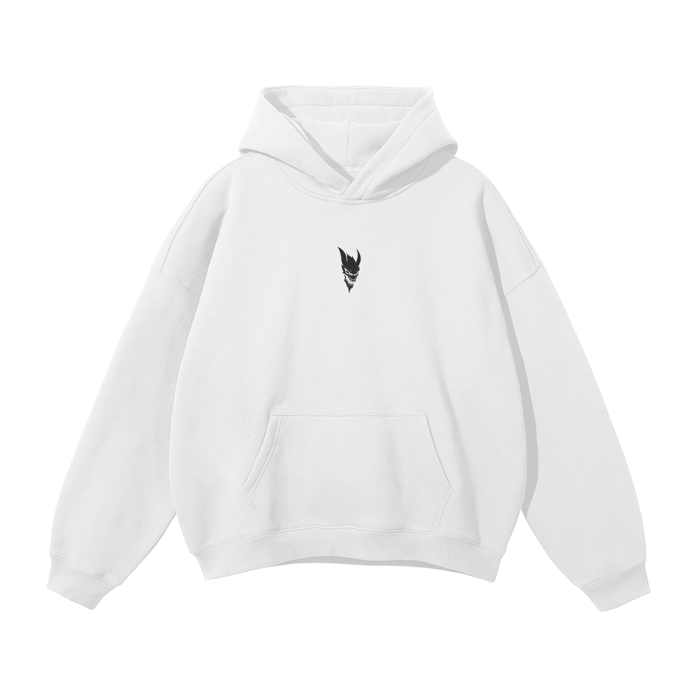"ESSENTIAL" WHITE OVERSIZED HOODIE
