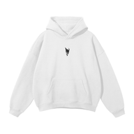 "ESSENTIAL" WHITE OVERSIZED HOODIE