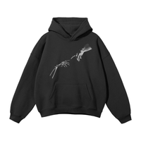 DIVINE CONNECTION OVERSIZED BLACK HOODIE