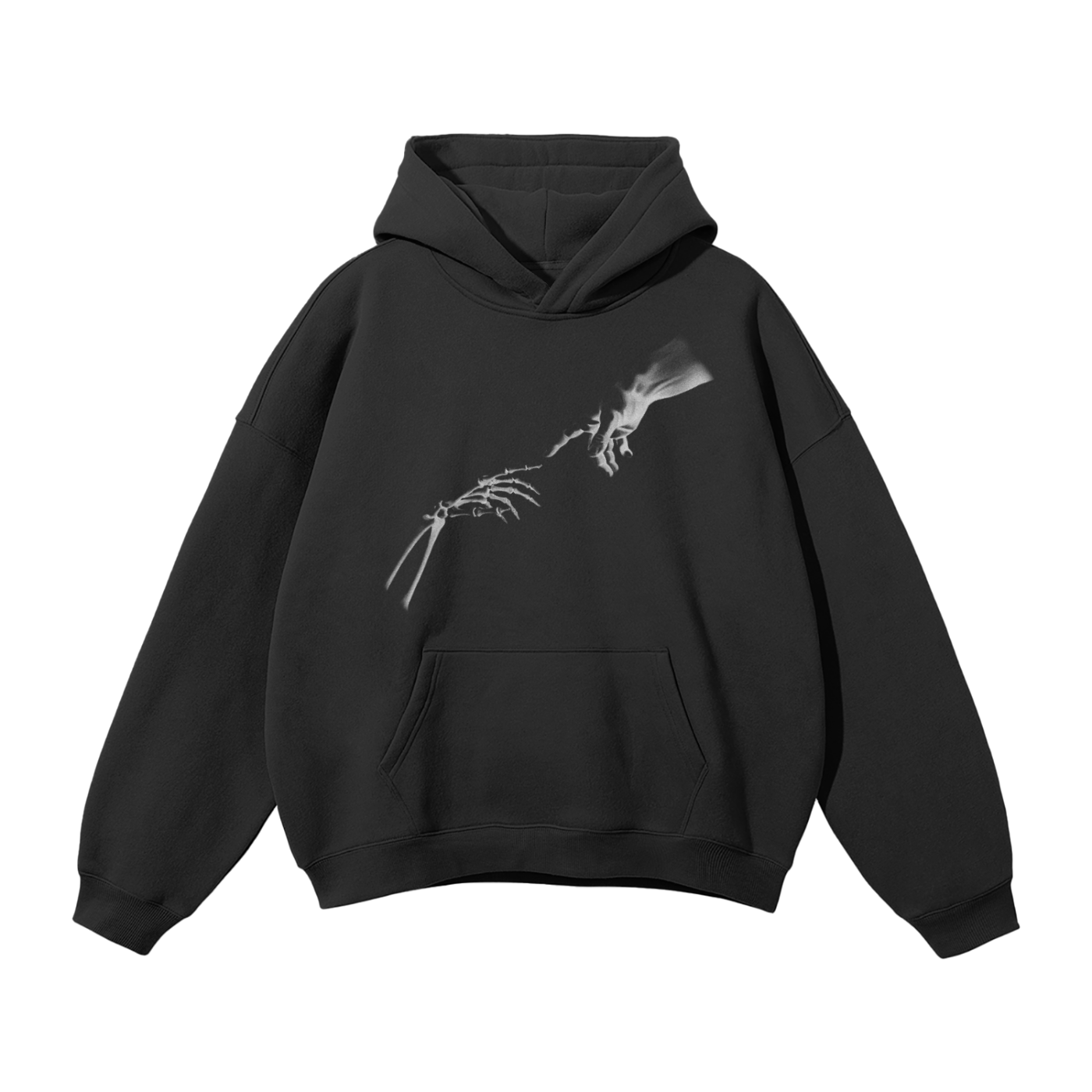 DIVINE CONNECTION OVERSIZED BLACK HOODIE