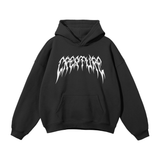 "STAPLE" BLACK OVERSIZED HOODIE