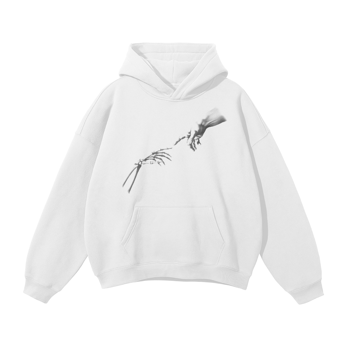 DIVINE CONNECTION OVERSIZED WHITE HOODIE