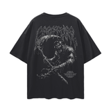"DARKNESS TILL DAWN" BLACK OVERSIZED TEE