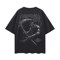 "DARKNESS TILL DAWN" BLACK OVERSIZED TEE