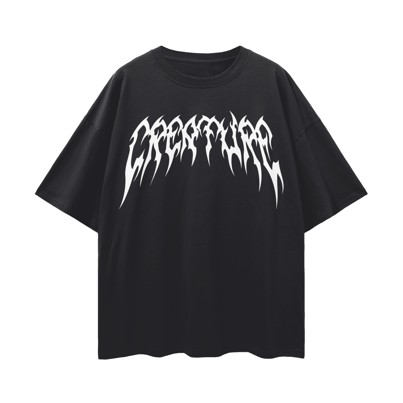 "STAPLE" BLACK OVERSIZED TEE