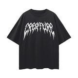 "STAPLE" BLACK OVERSIZED TEE