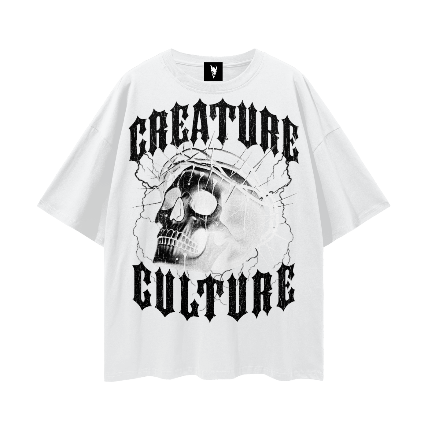 SINFUL DEATH OVERSIZED WHITE TEE