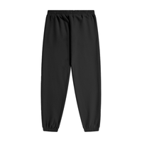 "ESSENTIAL" BLACK CUFFED JOGGERS