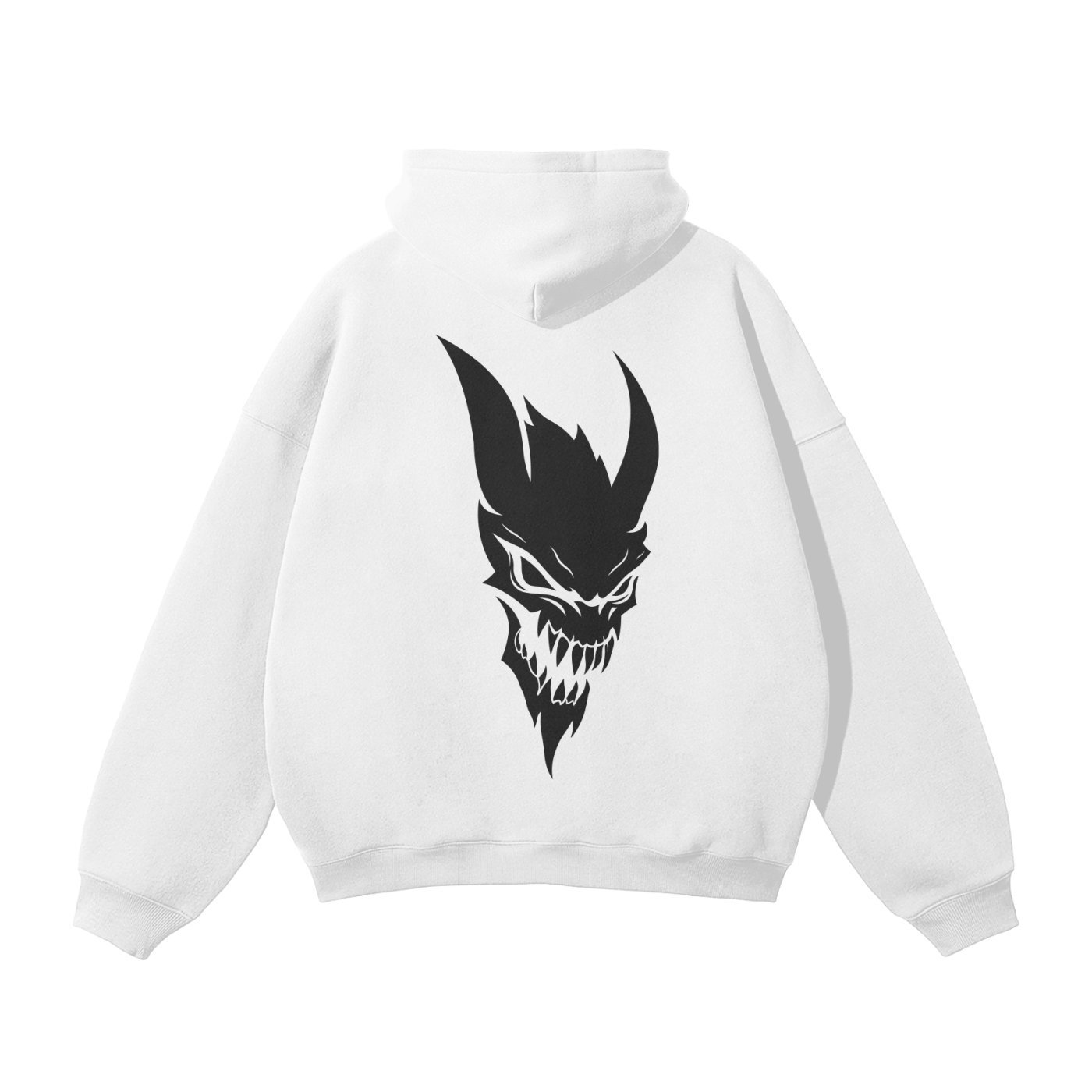 "ESSENTIAL" WHITE OVERSIZED HOODIE