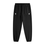 "ESSENTIAL" BLACK CUFFED JOGGERS