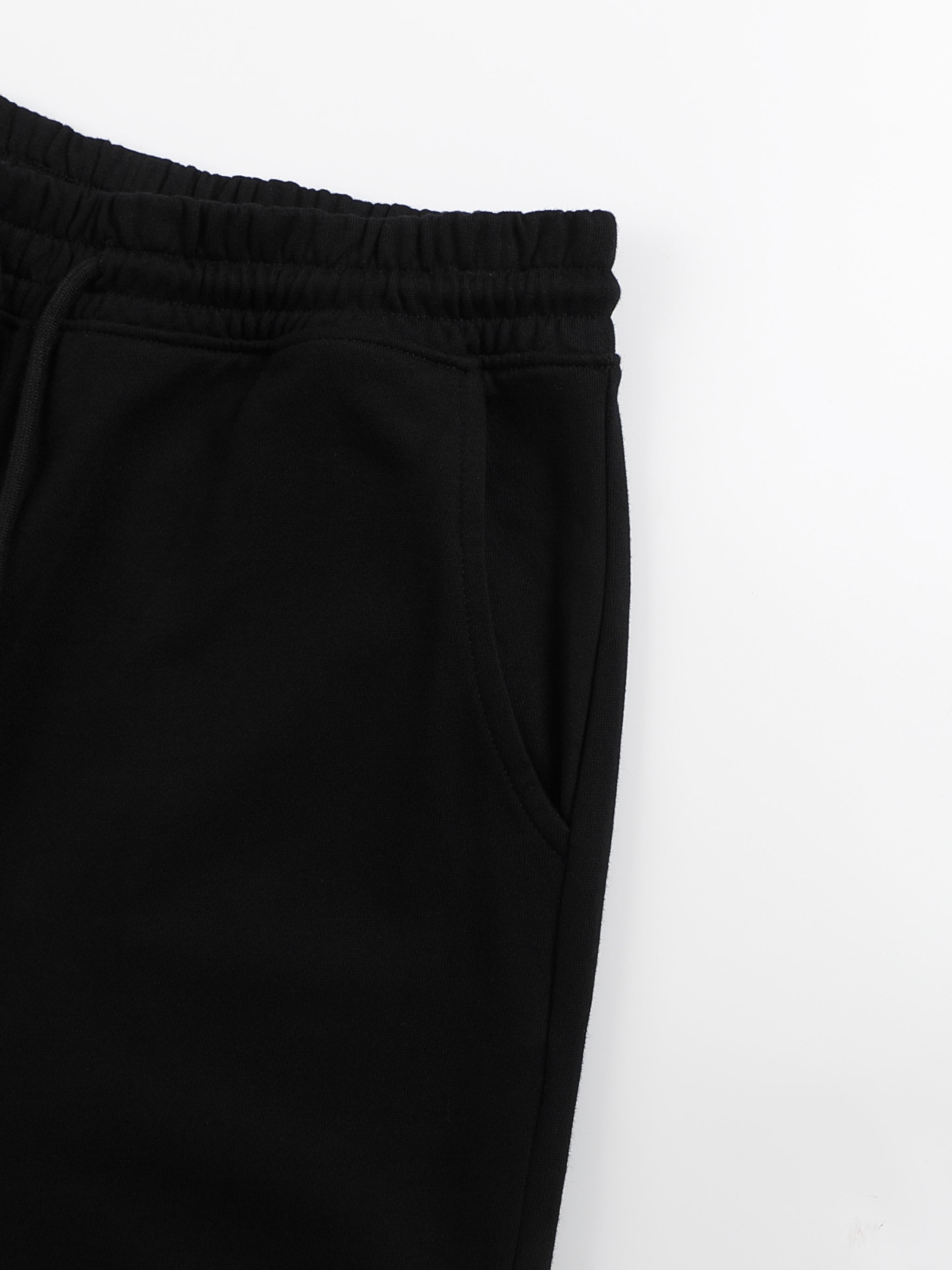 "STAPLE" BLACK STRAIGHT JOGGERS