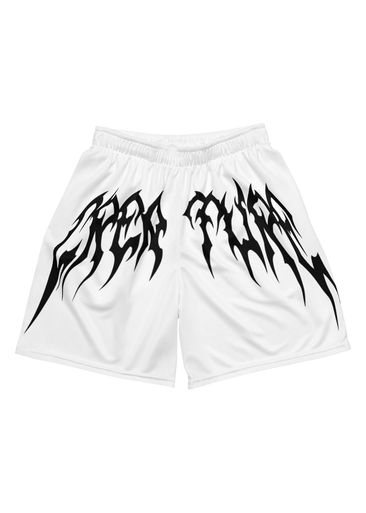 "STAPLE" MESH WHITE SHORTS