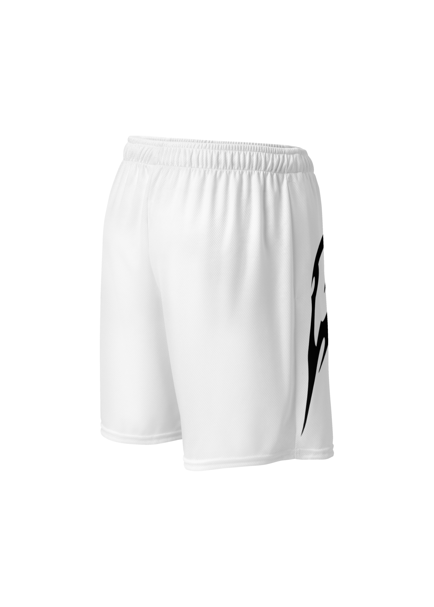 "STAPLE" MESH WHITE SHORTS