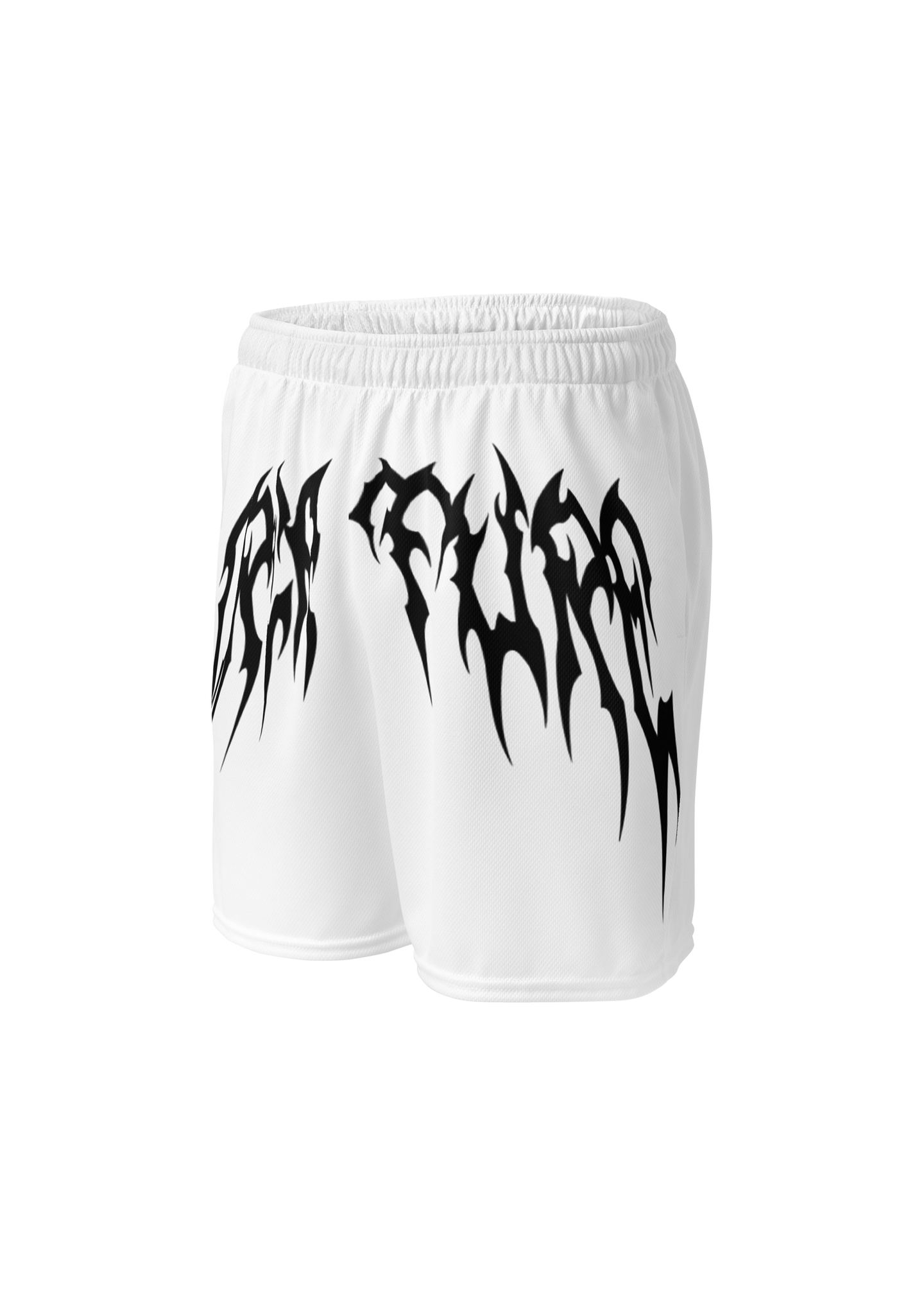 "STAPLE" MESH WHITE SHORTS
