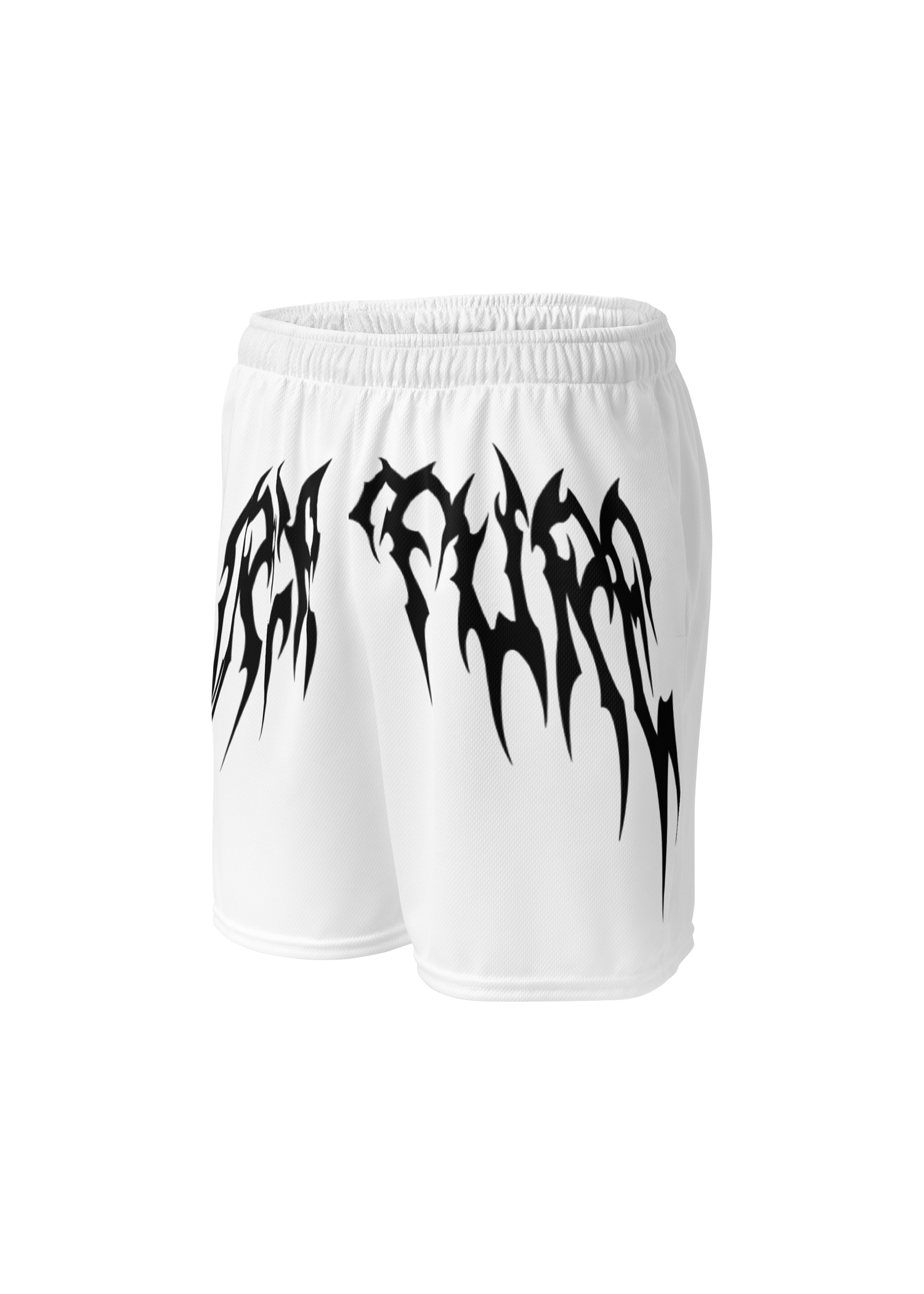 "STAPLE" MESH WHITE SHORTS